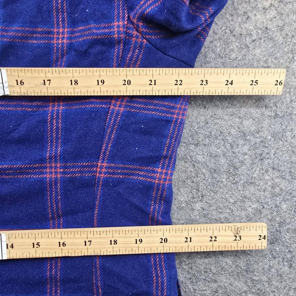 Devil's Advocate Suit Mens 44 Blue Red Plaid Double Breasted Wool Blend 36x32